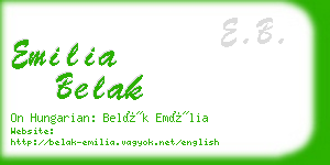 emilia belak business card